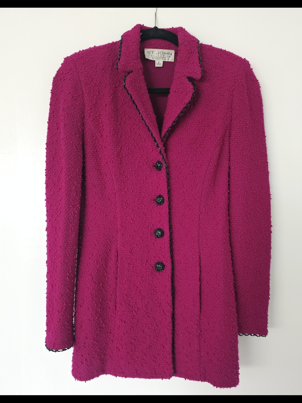 St. John Collection Women's Fuchsia Bouclé Jacket